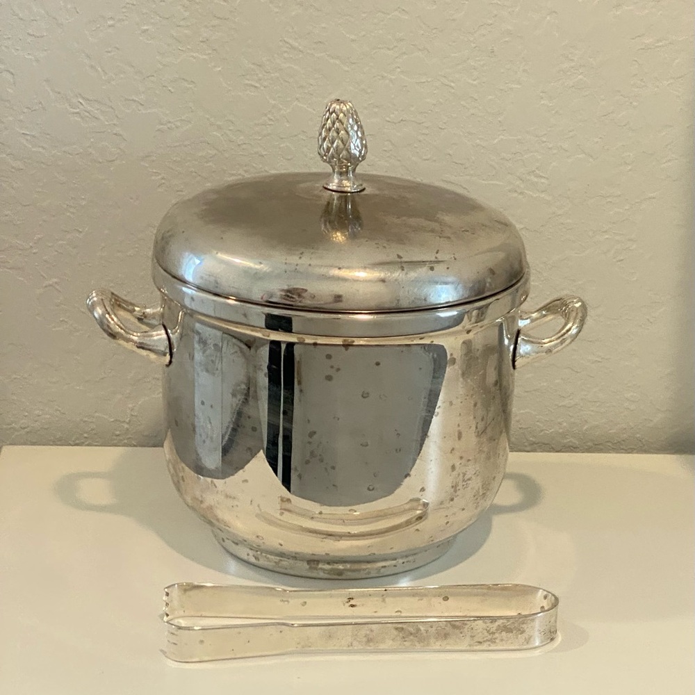 Vintage Silver Plated Ice Bucket with a pineapple finial - Picture 2 of 10